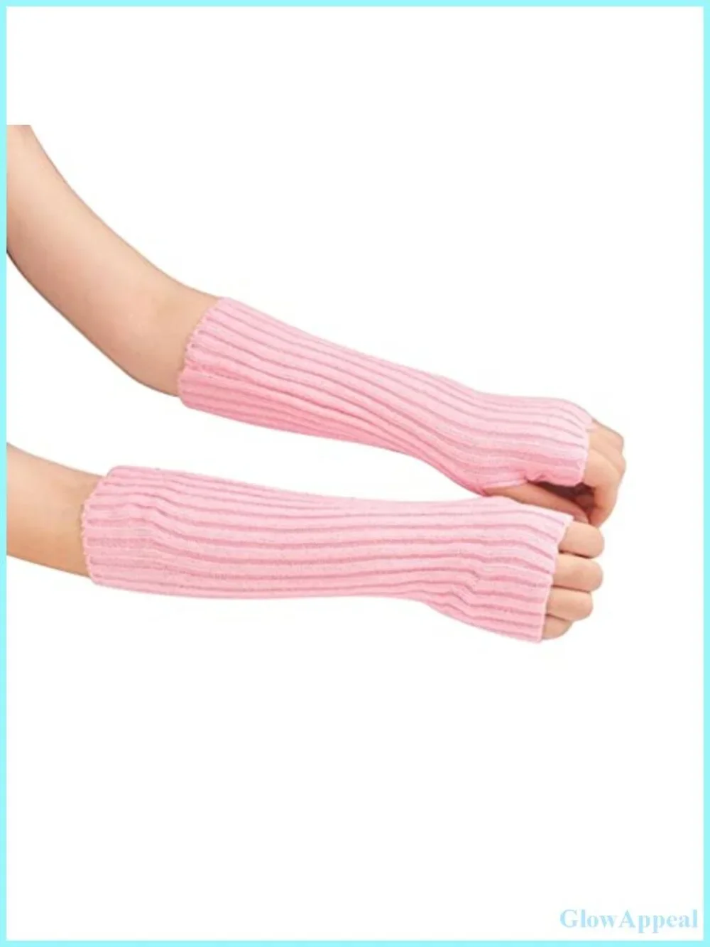 Women's Knit Arm Warmers Fingerless Gloves with Thumb Hole Winter Accessory